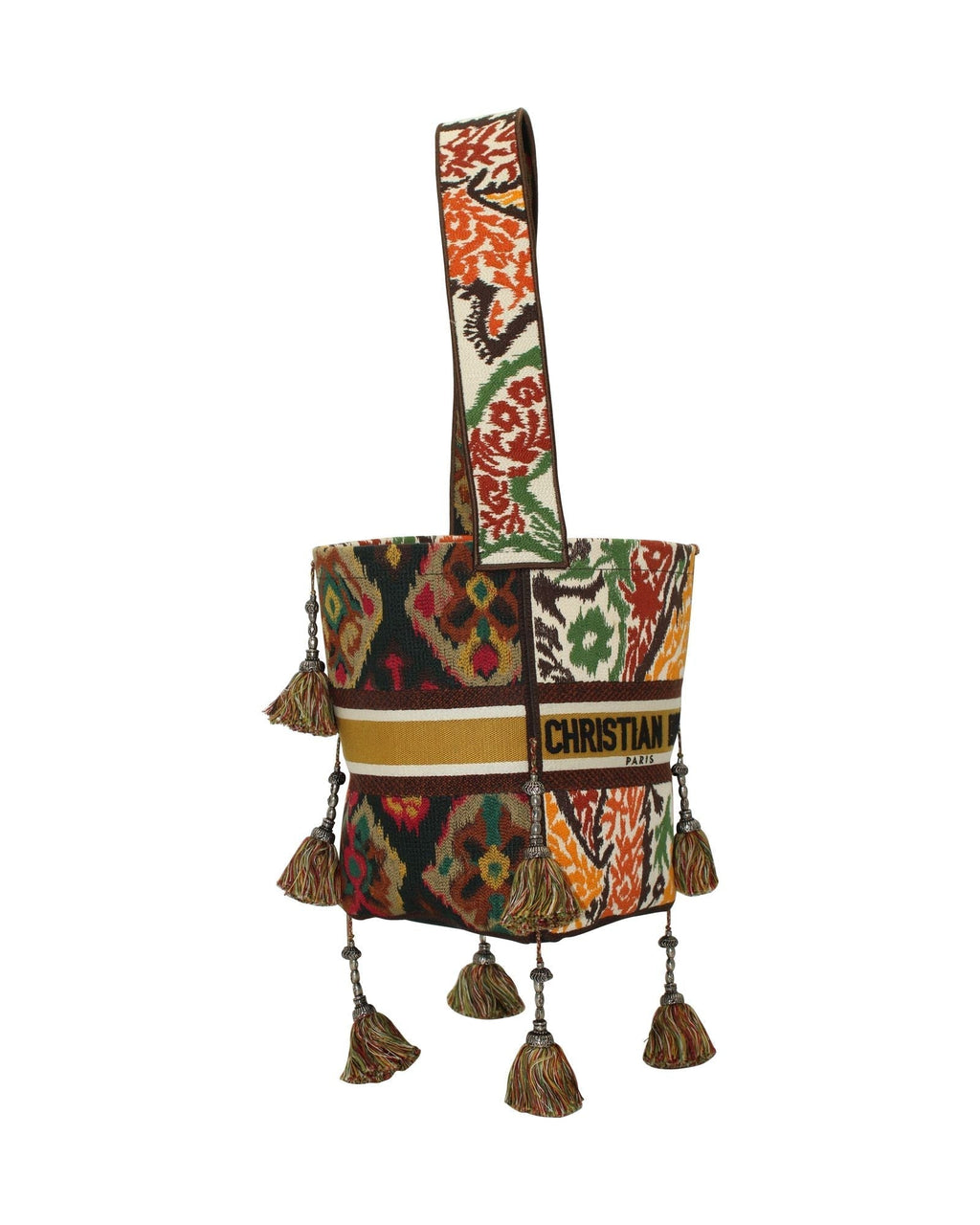 Dior Paisley Embroidery D-Bucket Bag in Multicolor Canvas