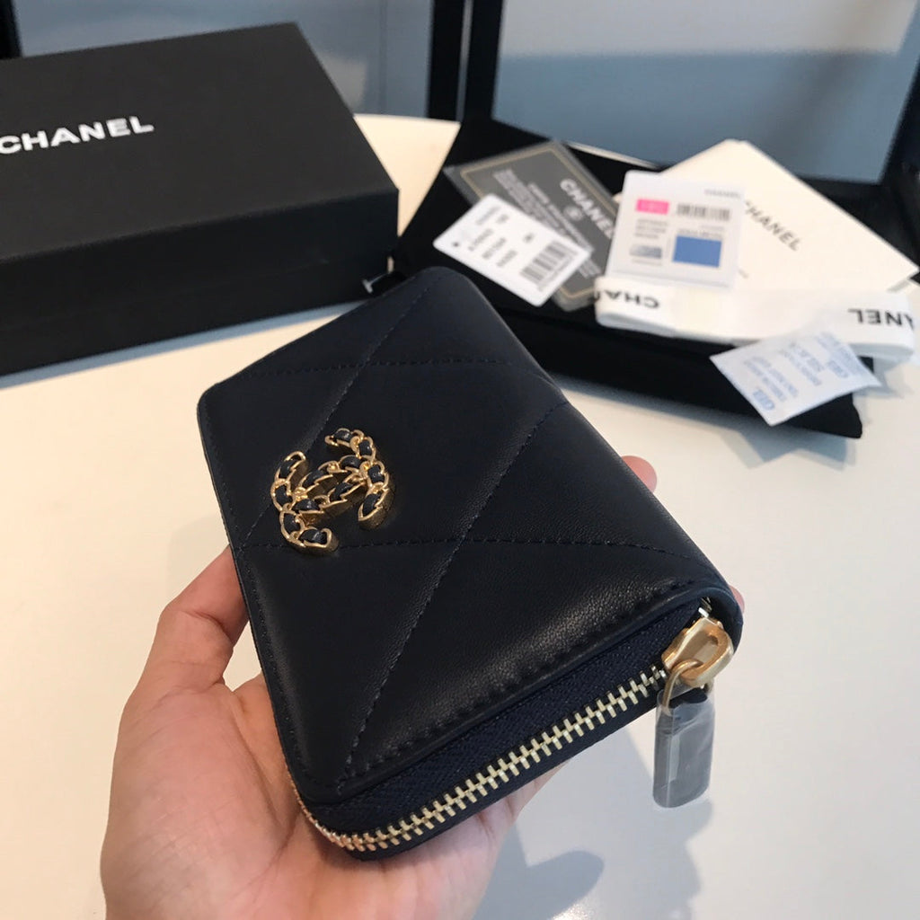 Chanel CHL RED BLACK WALLET 16.5CM