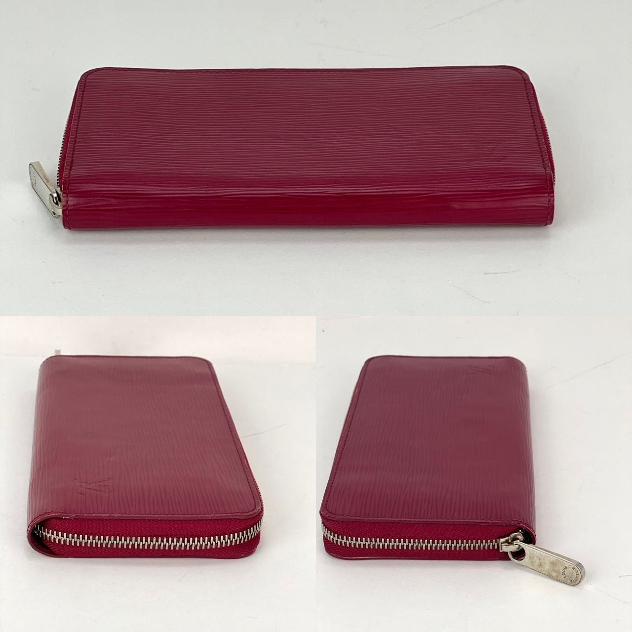 LOUIS VUITTON Zippy Epi  Pink Leather Wallet Clutch