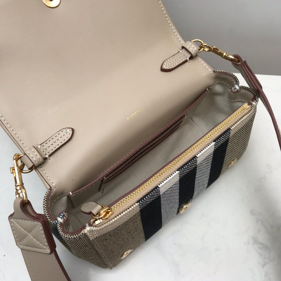 Vintage Check And Small Crossbody Bag For Women, Bags 7.1in/18cm