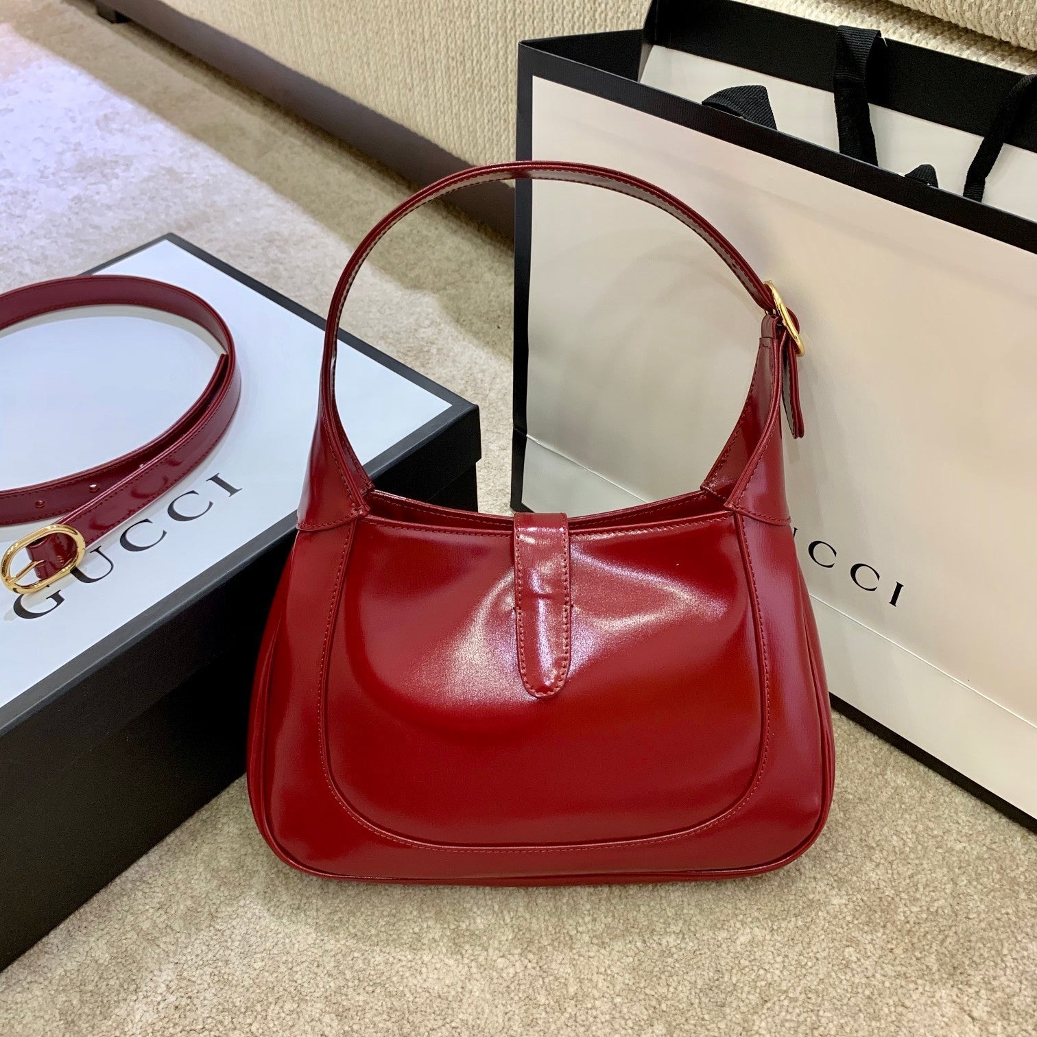 Jackie 1961 Small Shoulder Bag Red For Women 10.8in/27.4cm Ã¢â‚¬Å½636709 10O0G 6638