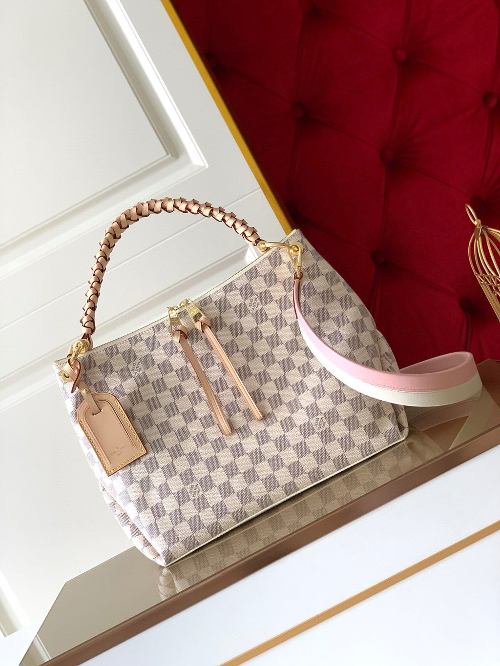Louis Vuitton Beaubourg Hobo MM Damier Azur Canvas For Women,  Shoulder And Crossbody Bags 12.6in/32cm Louis Vuitton N40343