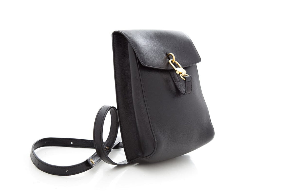 DeLouis Vuittonaux Black Leather Crossbody