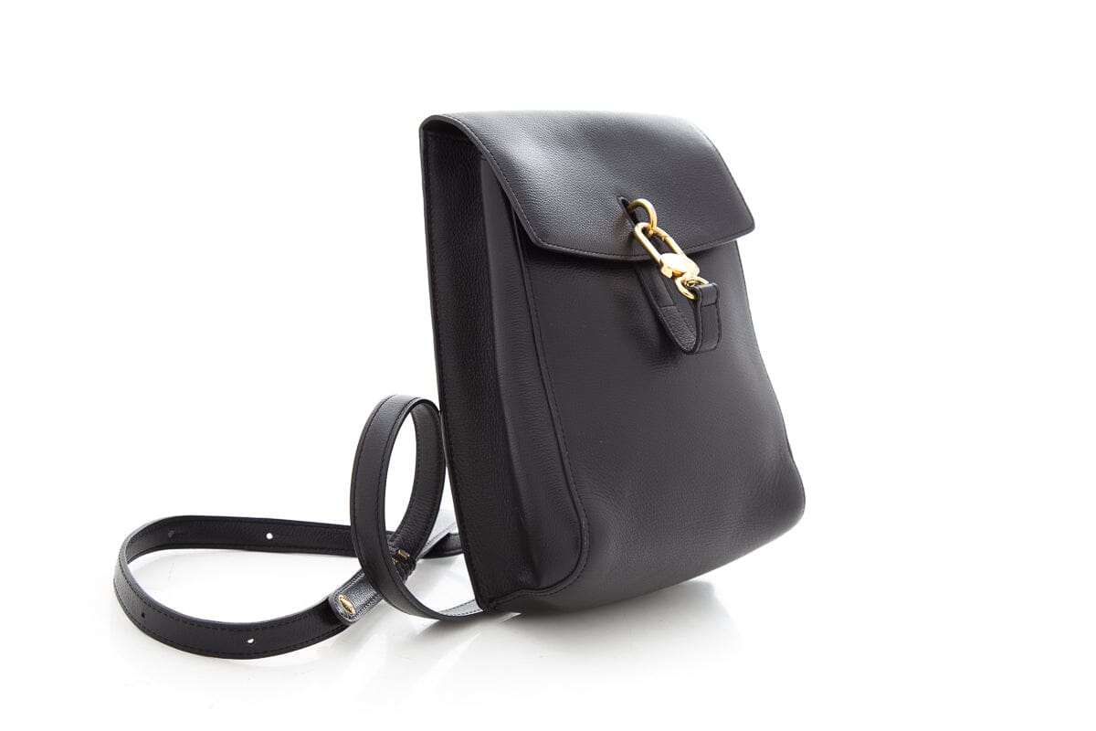 DeLouis Vuittonaux Black Leather Crossbody