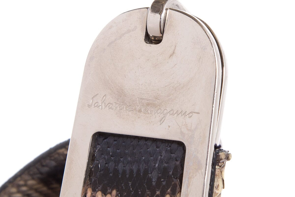 SaLouis Vuittonatore Ferragamo Snakeskin Shoulder Bag
