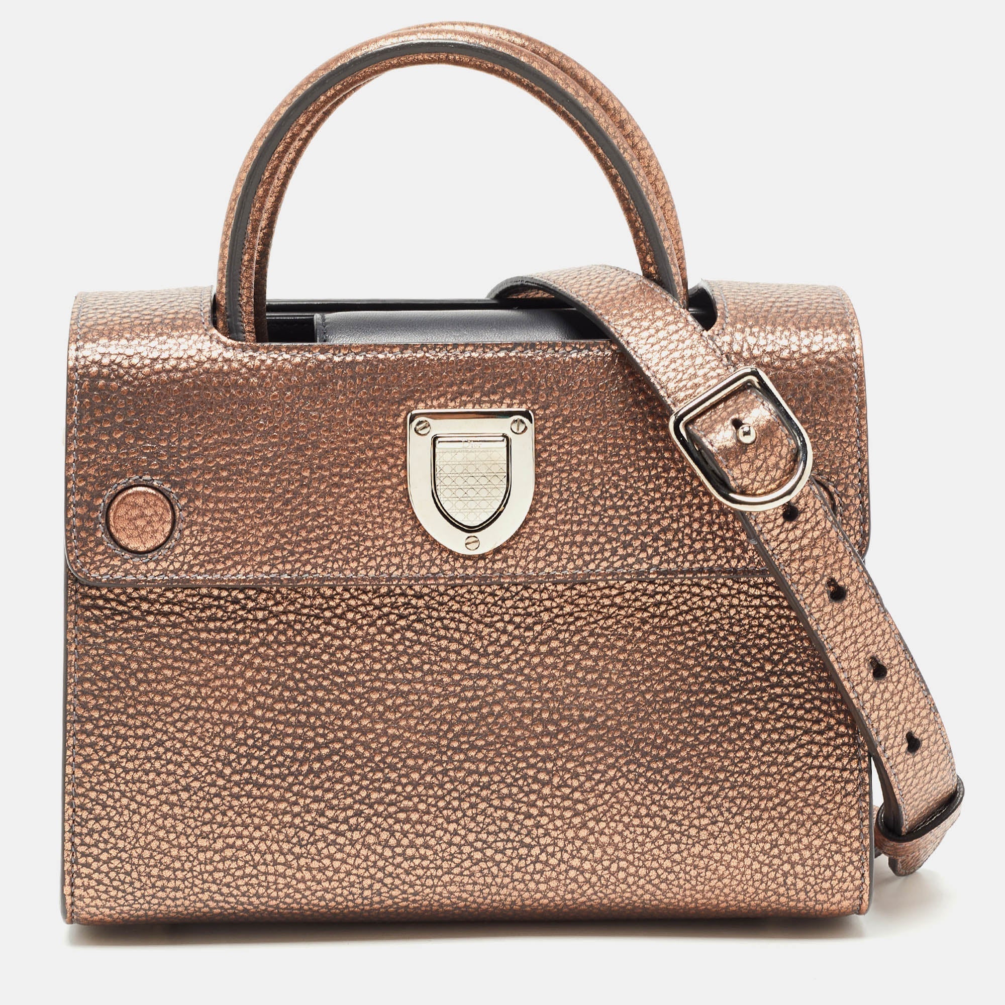 Bronze Leather Mini Diorever Tote
