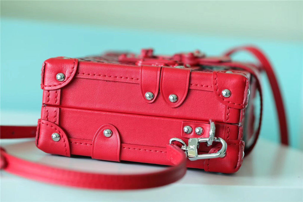 Louis Vuitton Petite Malle Monogram Red For Women, WomenÃƒÂ¢Ã¢â€šÂ¬Ã¢â€žÂ¢s Handbags, Shoulder And Crossbody Bags 7.9in/20cm Louis VuittonÃƒâ€šÃ‚Â 