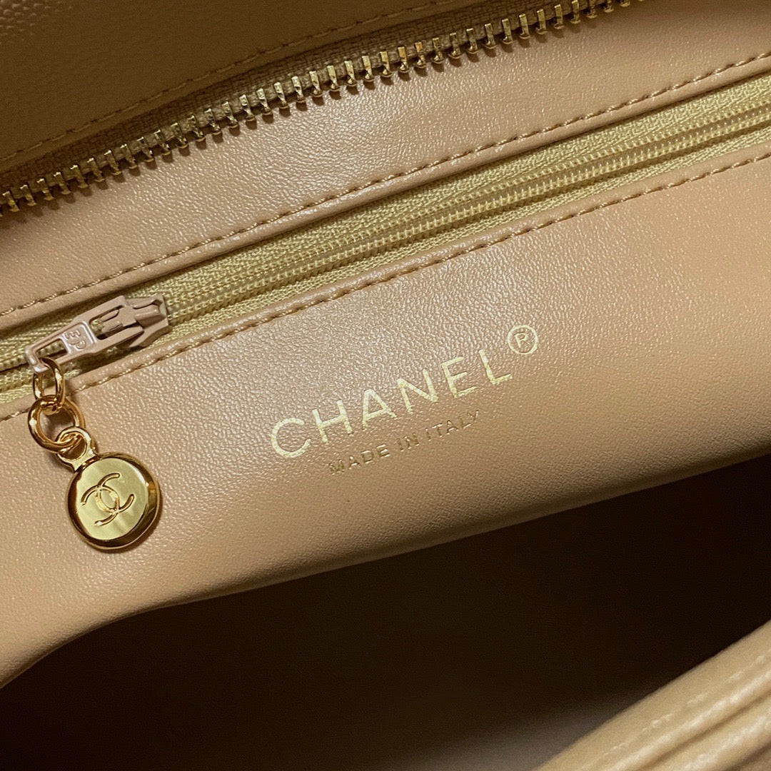 ChanelMedallion Tote Gold Hardware Caviar Yellow For Women Handbags, Shoulder Bags 15.6in/32cm