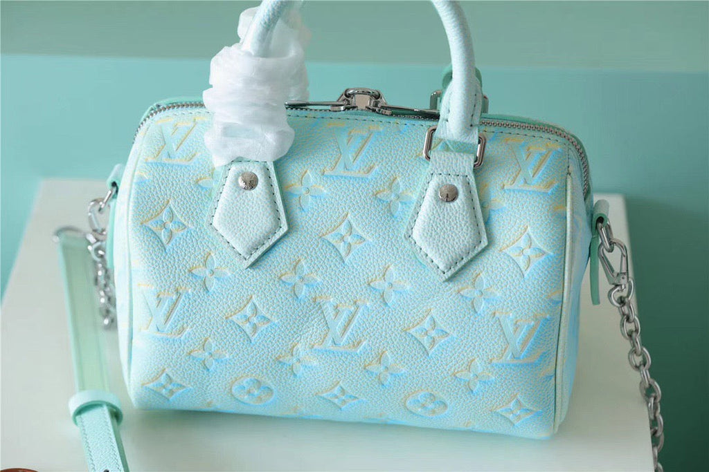Louis Vuitton Speedy Bandouliere 20 Monogram Empreinte Vert D’eau Green For Women,  Shoulder And Crossbody Bags 20.5cm/8.1in Louis Vuitton M46092