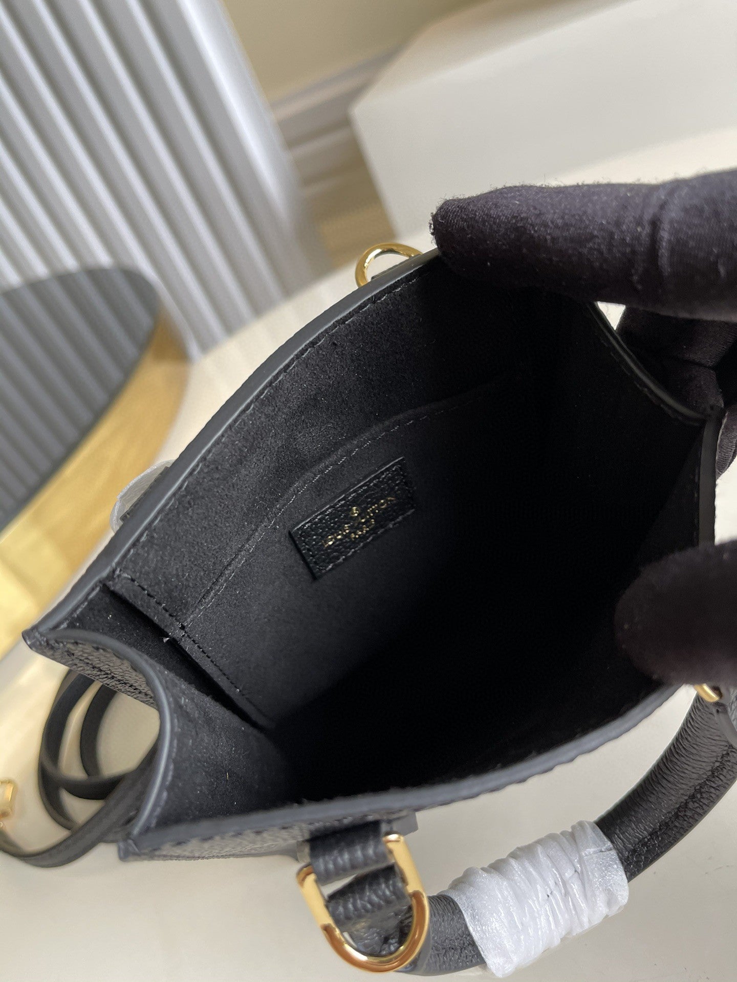 Louis Vuitton Petit Sac Plat Monogram Empreinte Black/Beige For Women, WomenÃƒÂ¢Ã¢â€šÂ¬Ã¢â€žÂ¢s Handbags, Shoulder And Crossbody Bags 5.5in/14cm Louis Vuitton M81416