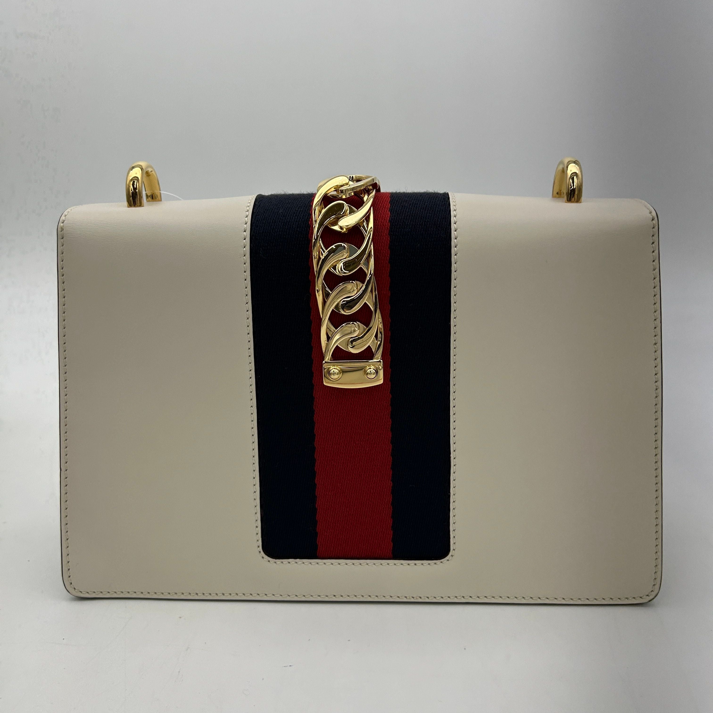 GUCCI SyLouis Vuittonie Shoulder Bag White Pink Multi Leather Floral Embroidery ITNS71BDBE3Q