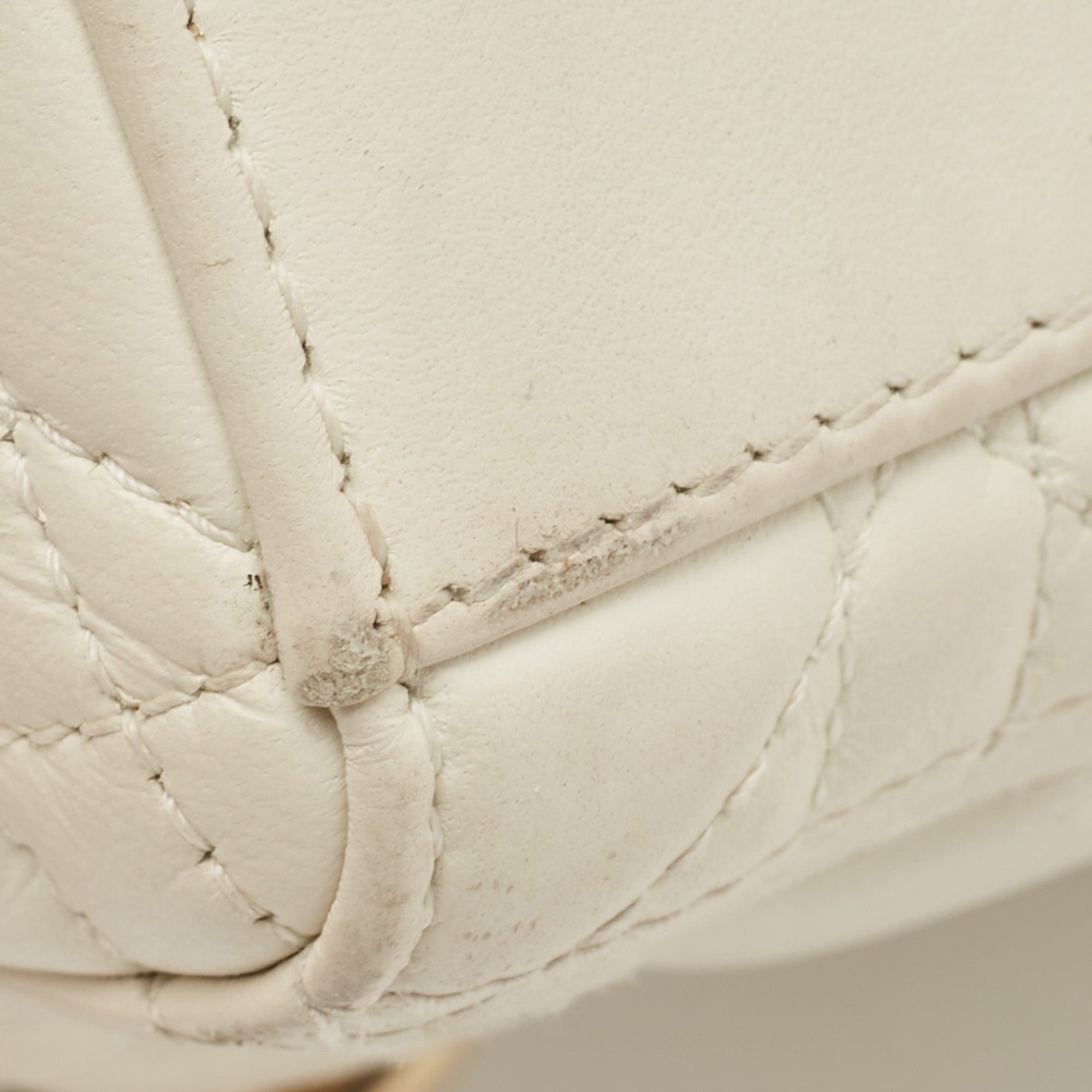 Dior Off White Cannage Leather Medium Lady D-Joy Tote