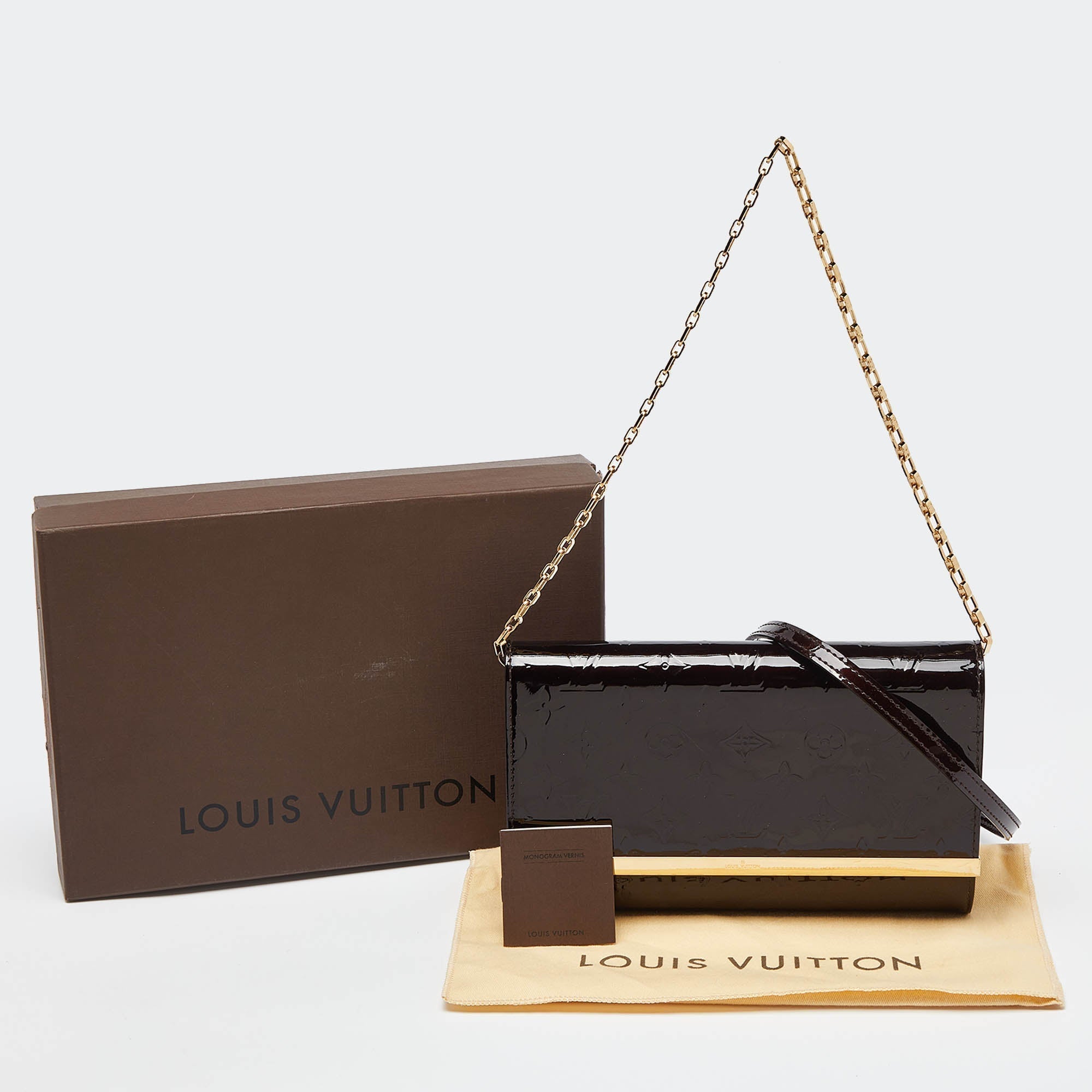 Louis Vuitton Amarante Monogram Vernis Ana Clutch Bag