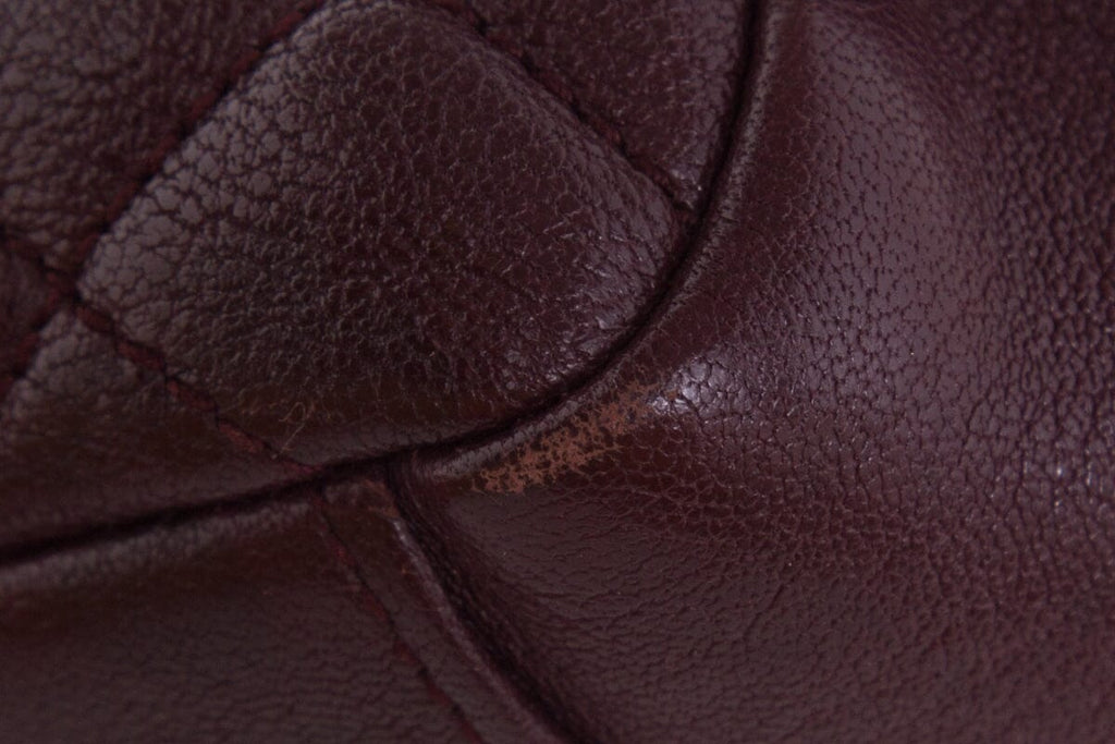 YSL Burgundy Classic Medium College Bag