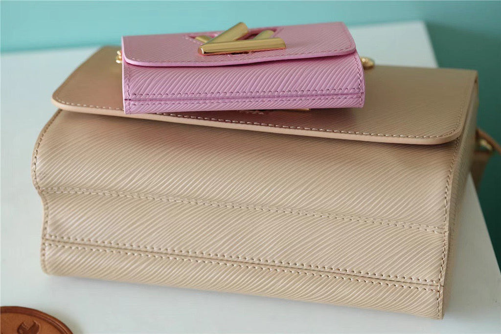 Louis Vuitton Twist MM Bag Epi Beige/ Light Pink For Women,  Shoulder and Cross Body Bags 9.1in/23cm Louis Vuitton
