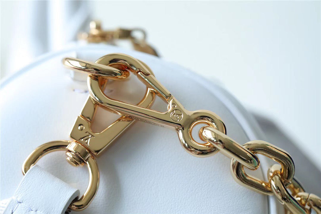Louis Vuitton Papillon GLAMI Bag Classic Monogram For Women 20cm White Louis Vuitton M59827