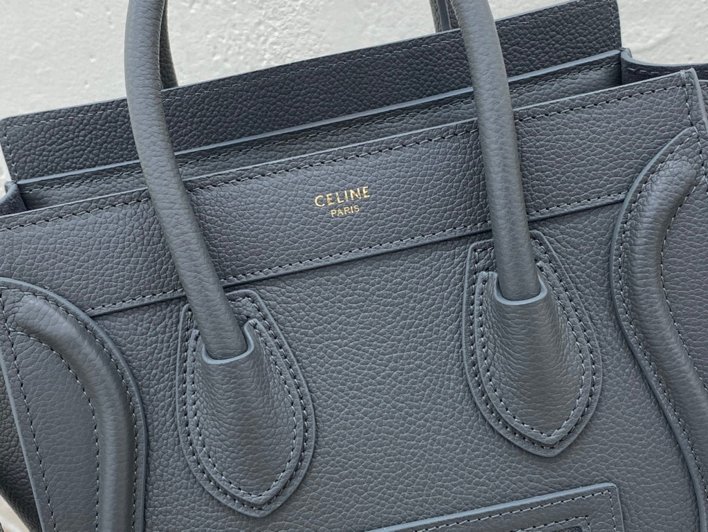 Top Quality Nano LuGucciage Bag In Drummed Grey For WomLB 8in/20cm 189243AQL.10KL