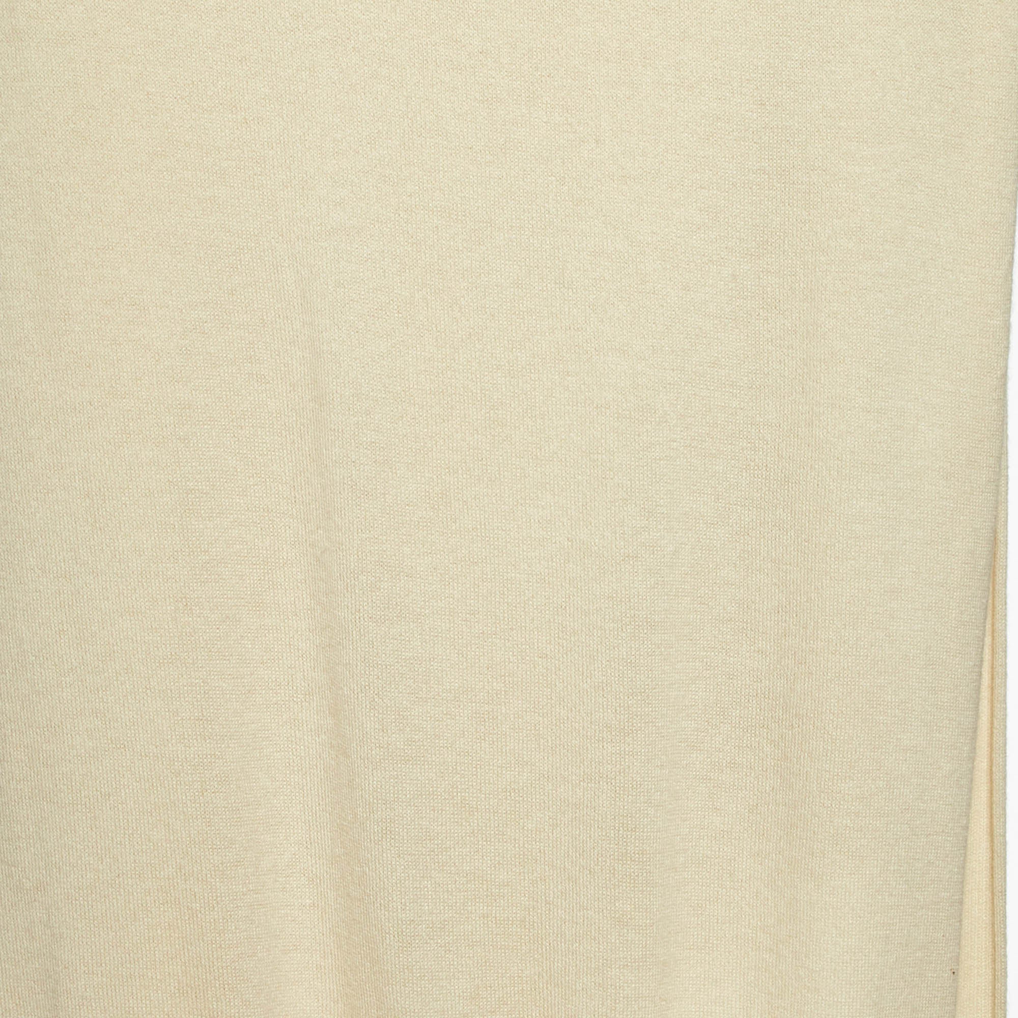 Dior Cream Cashmere Fringed Stole