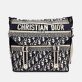 Christian Black Logo Oblique Diorcmap Messenger Bag