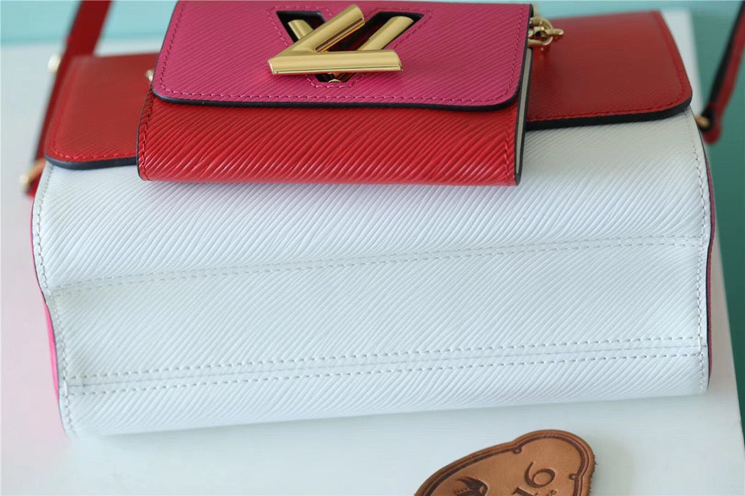 Louis Vuitton Twist MM Bag Epi Red/ Pink For Women,  Shoulder and Cross Body Bags 9.1in/23cm Louis Vuitton