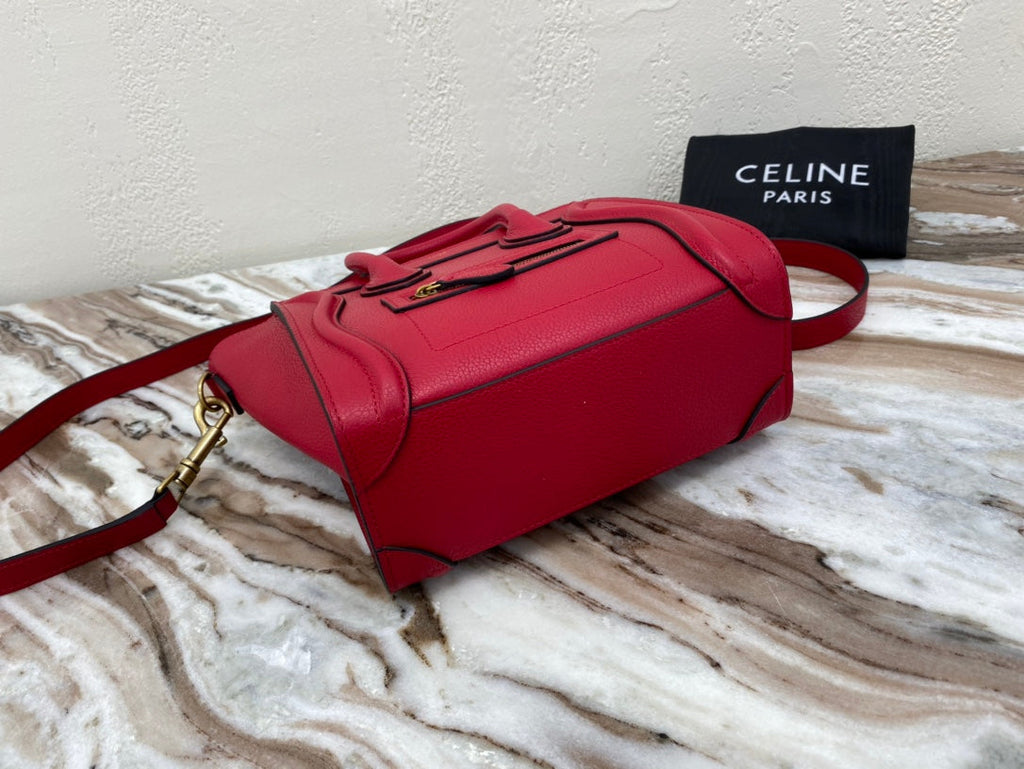 Top Quality Nano LuGucciage Bag In Drummed Red For WomLB 8in/20cmÃÂ 