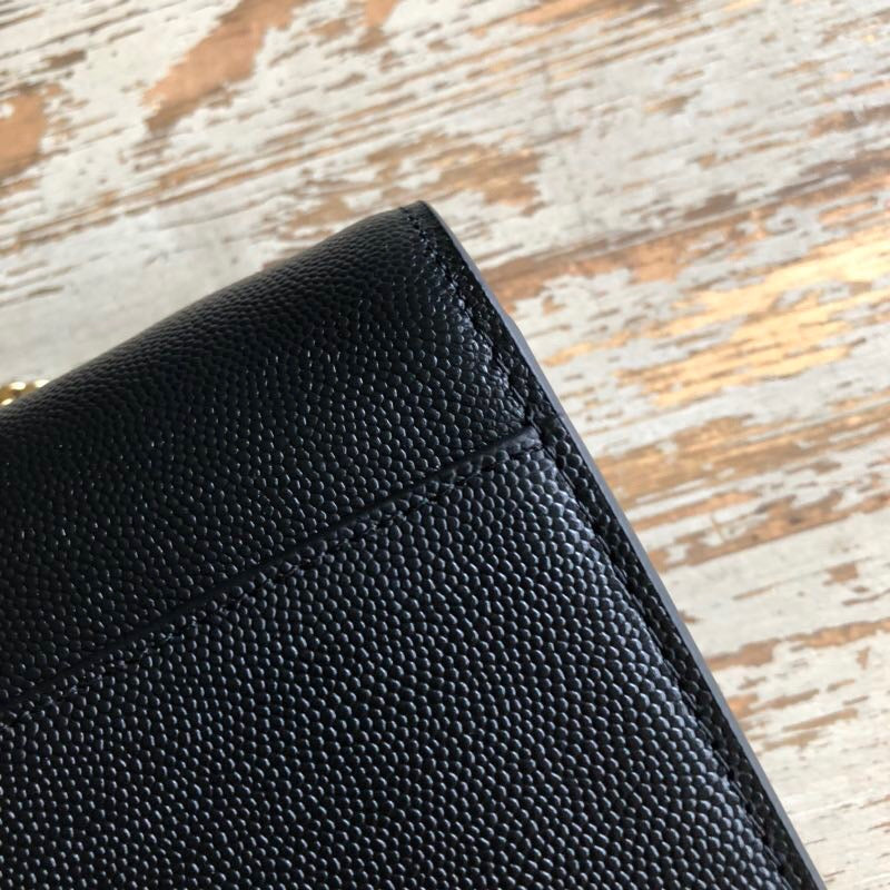 YSSL Cassandra Flap-Front Crossbody Bag Black For Women 8.7in/22cm YSLÂ 