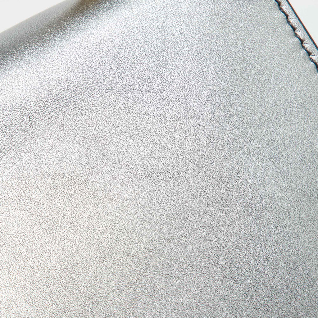Dior Silver Leather Miss J'adior Chain Flap Bag