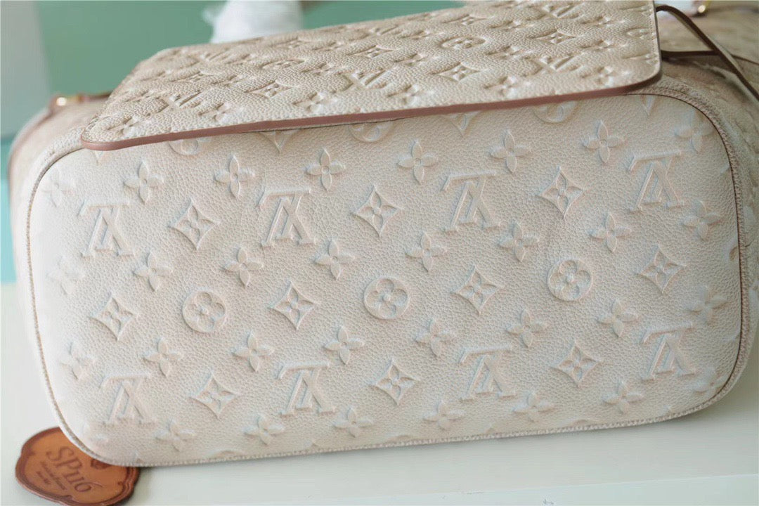 Louis Vuitton Neverfull MM Monogram Empreinte Pale Beige For Women,  Shoulder and Crossbody Bags 12.2in/31cm Louis Vuitton M46231