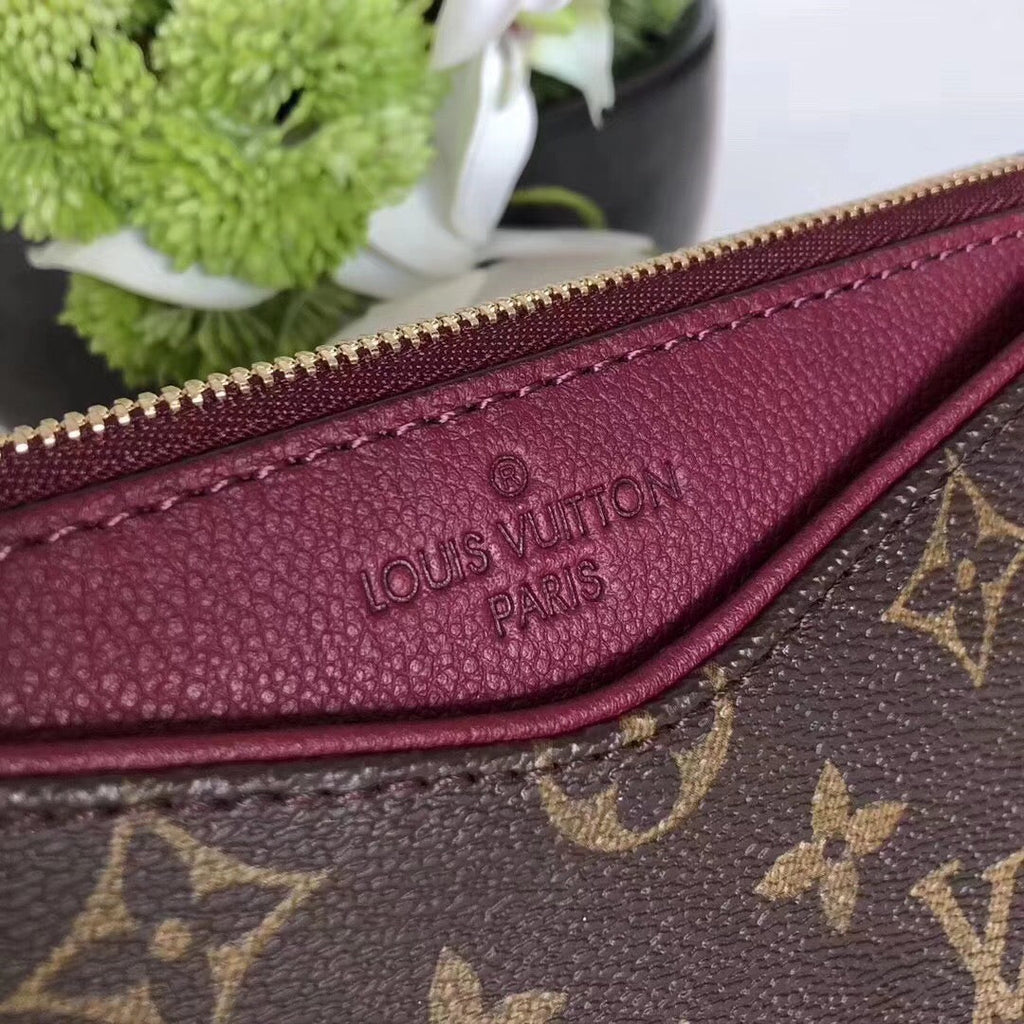 Louis Vuitton Pallas Clutch Monogram Canvas Burgundy For Women, WoHandbag, Shoulder And Crossbody Bags 8.3in/21cm Louis Vuitton M41639