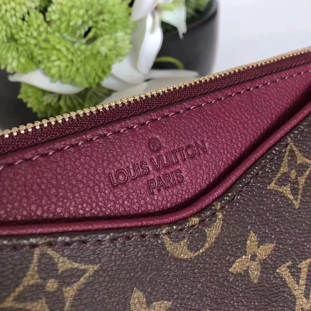 Louis Vuitton Pallas Clutch Monogram Canvas Burgundy For Women, WoHandbag, Shoulder And Crossbody Bags 8.3in/21cm Louis Vuitton M41639