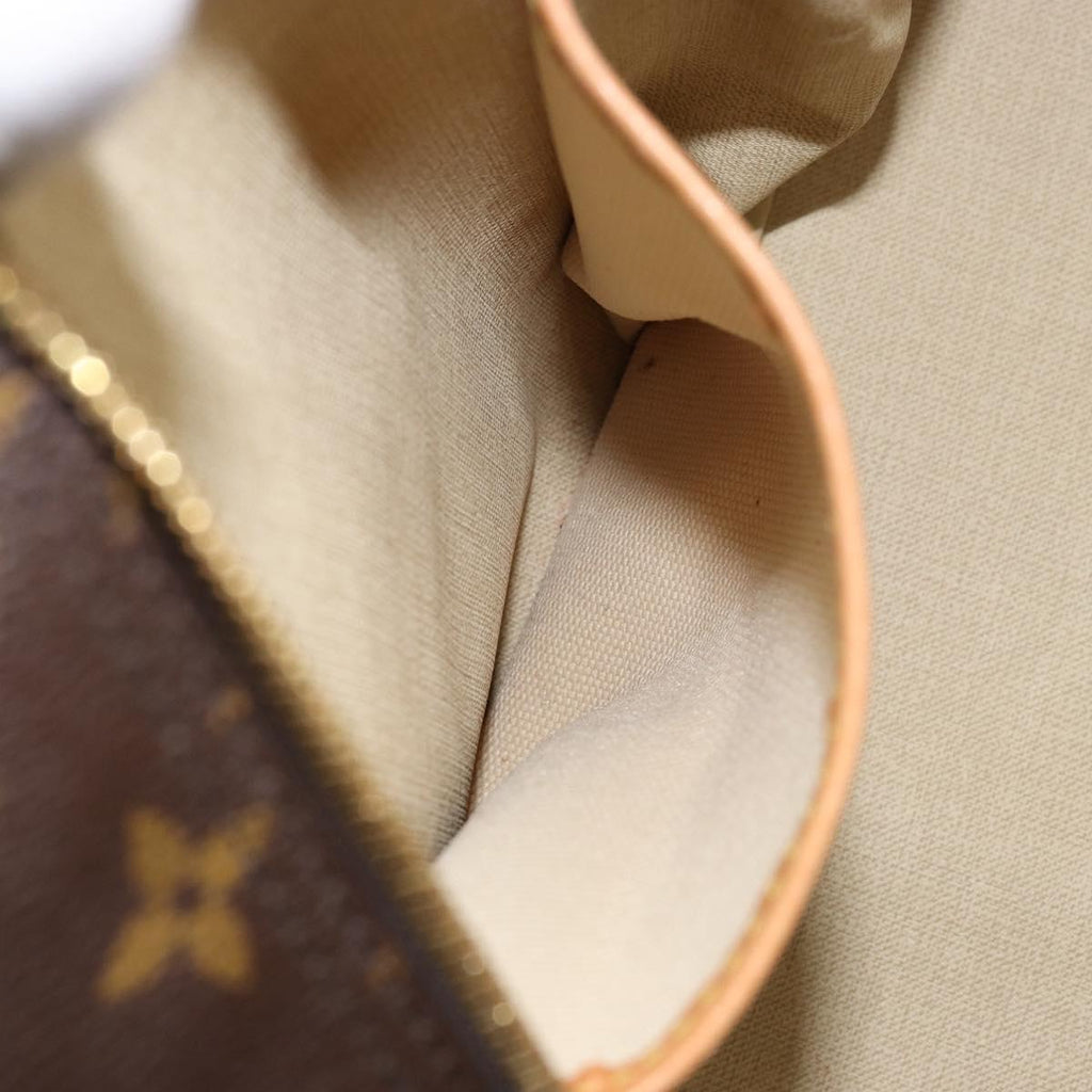 Louis Vuitton Deauville Handbag Monogram Canvas Brown Canvas Handbag