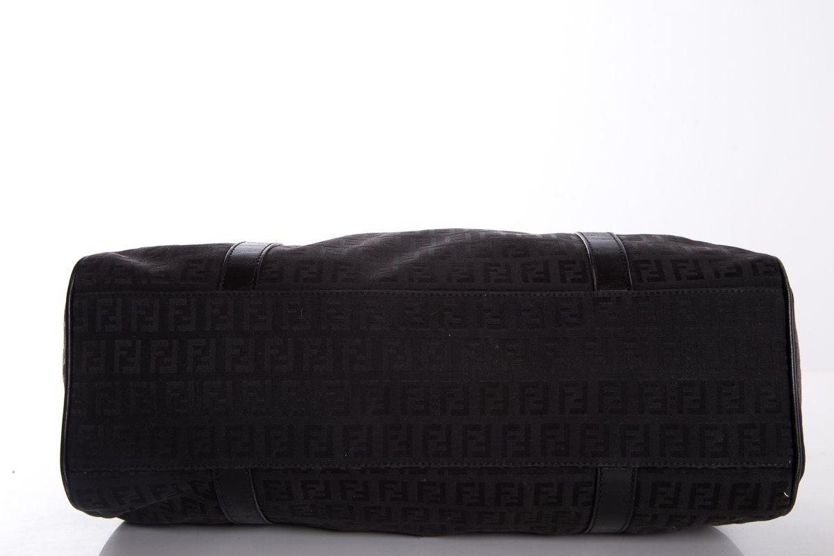 Fendi Black Fabric Zucca Print Shoulder Bag