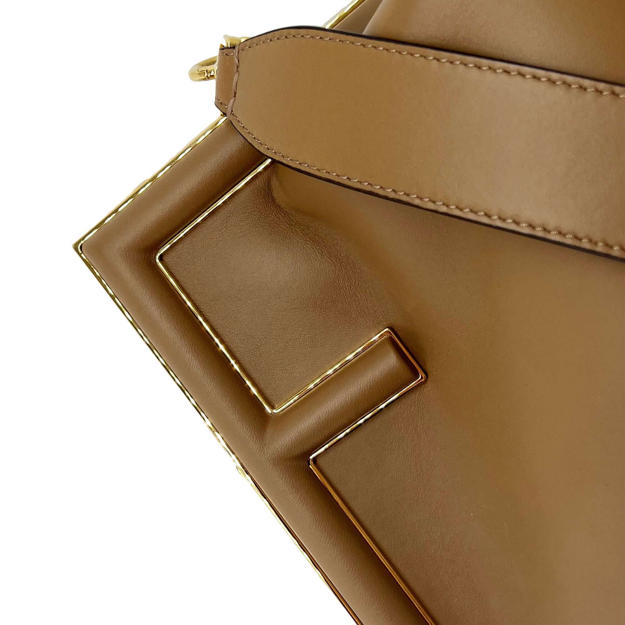 Fendi first medium clutch bag beige
