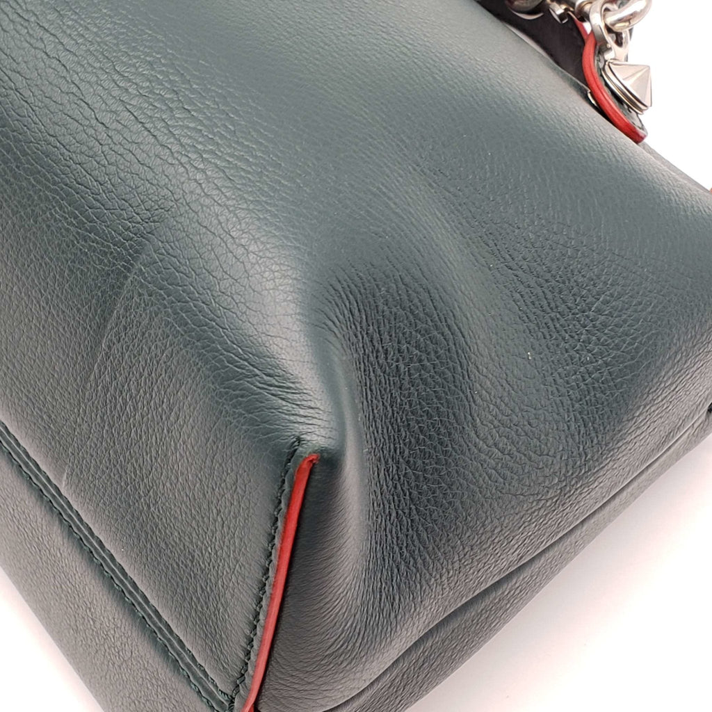 Fendi Green Leather Shoulder Bag