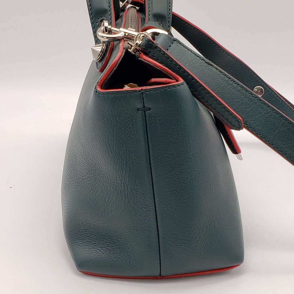 Fendi Green Leather Shoulder Bag