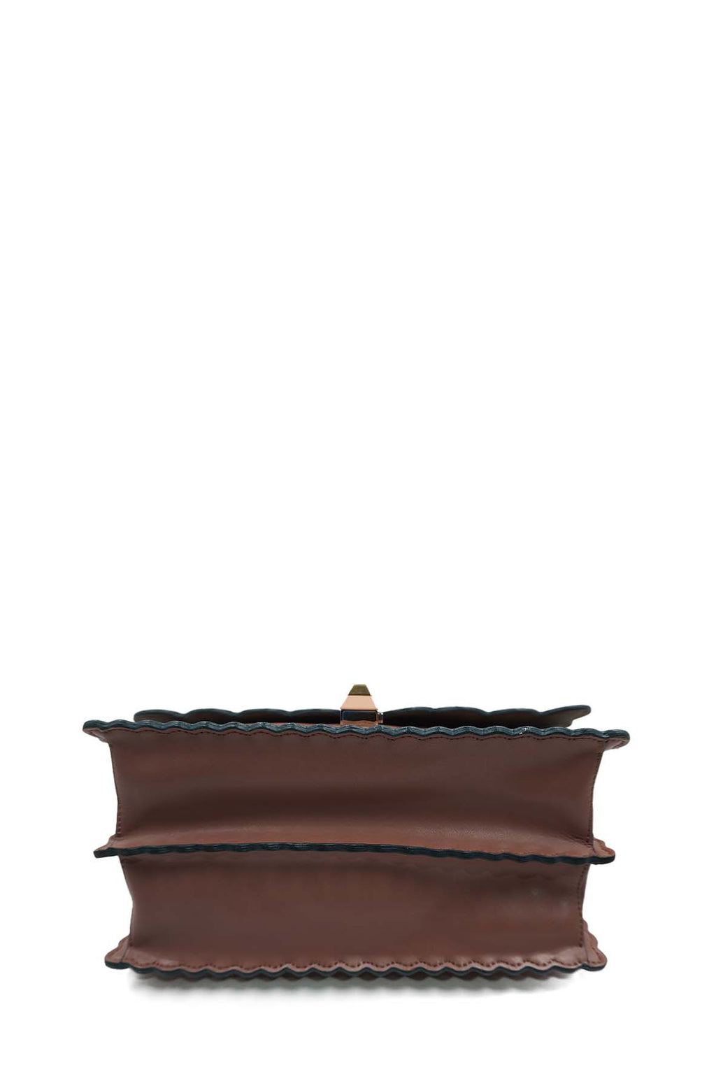 Scalloped Medium Kan I Shoulder Bag Light Brown