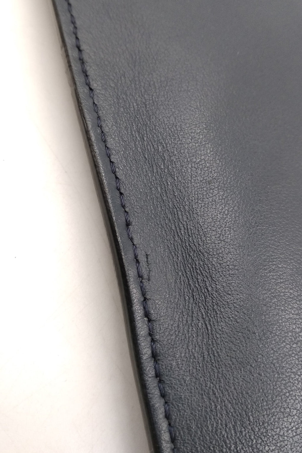 Think Vocabulary Leather Clutch Navy