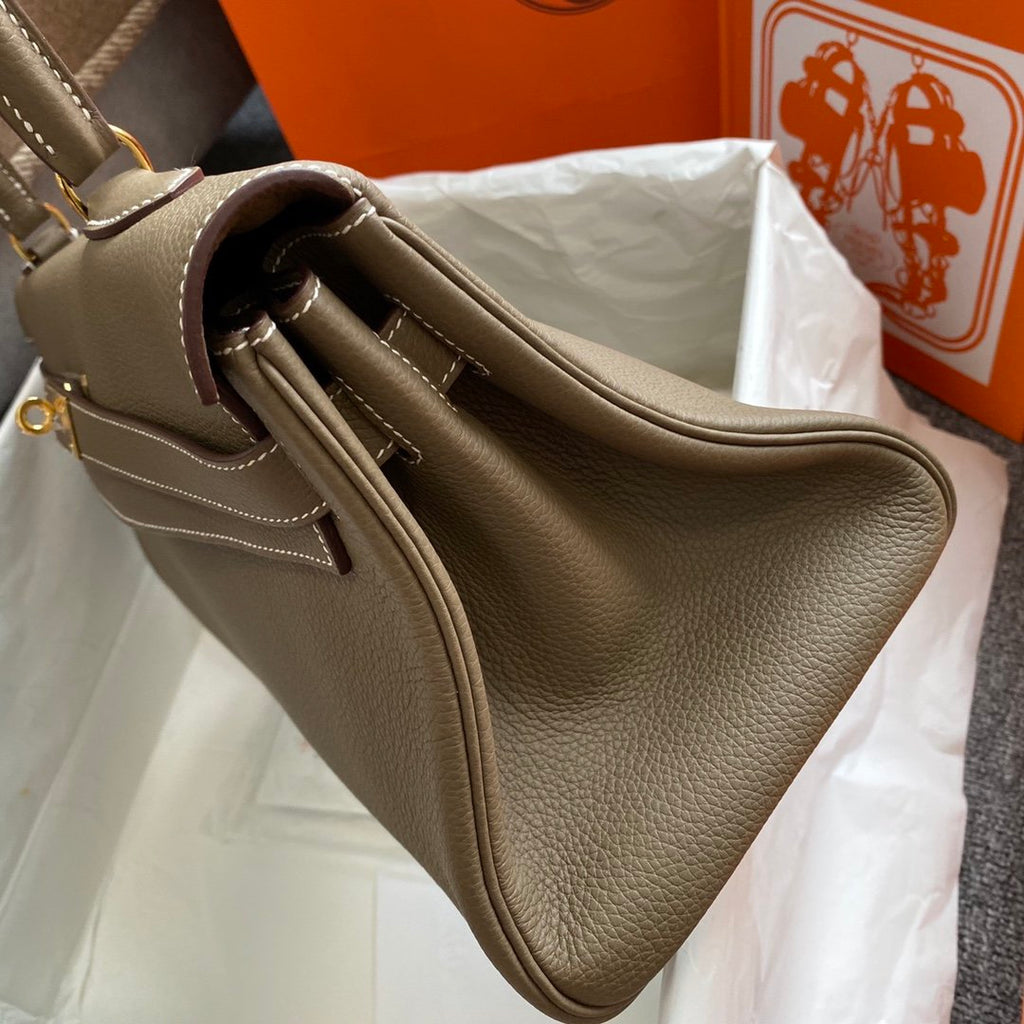 Shoulder Kelly CK37 Cream For Women Gold Color Hardware 16.5in/42cm
