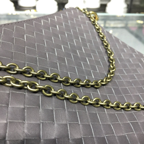 Bottega Veneta Chain Shoulder Bag Gray, For Women, Women’s Bags 9.6in/24.5cm