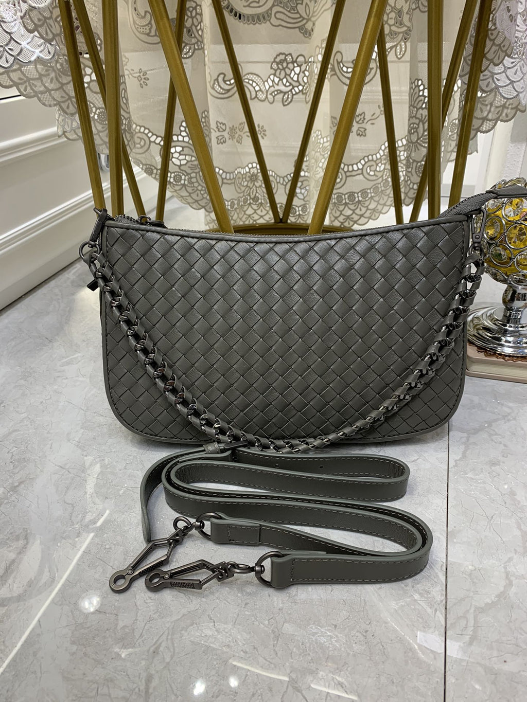 Crossbody Bag Cinereous, For Women, Bags 9.4in/24cm