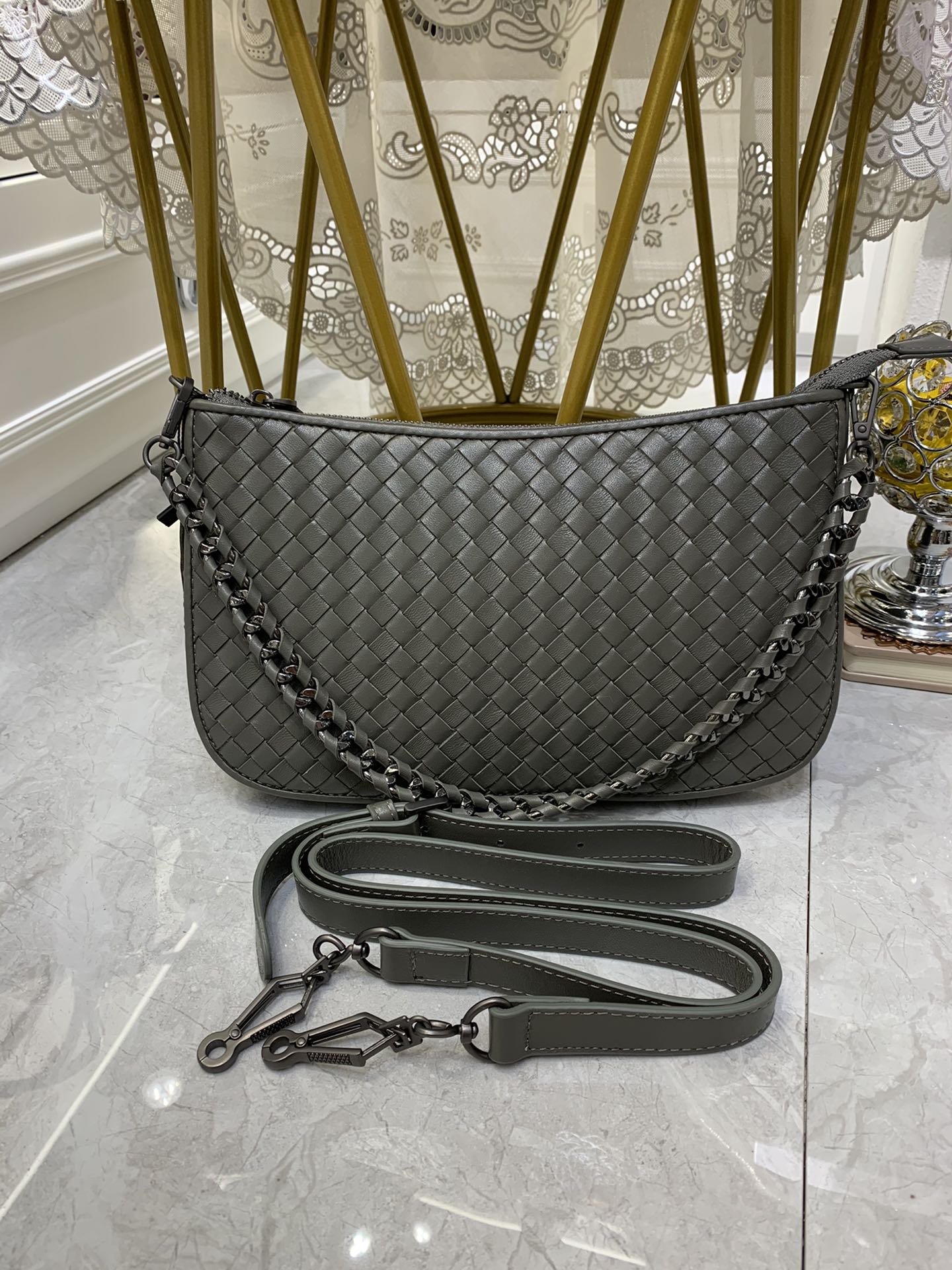 Crossbody Bag Cinereous, For Women, Bags 9.4in/24cm