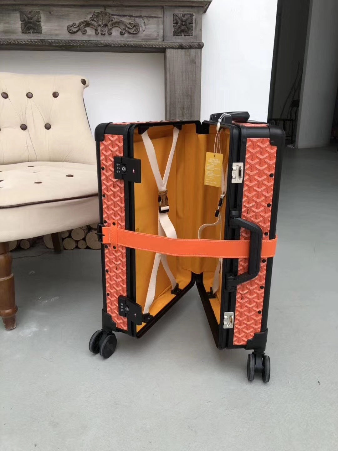 Goyard Rolling Vali Orange For MLB, LuGucciage 20in/51cm Top Quality