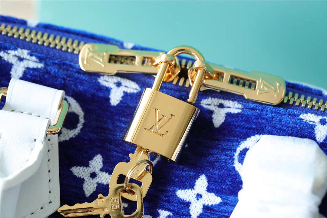 Louis Vuitton Speedy Bandouliere 20 PM Monogram Blue For Women,  Shoulder And Crossbody Bags 20.5cm/8.1in Louis Vuitton M20751