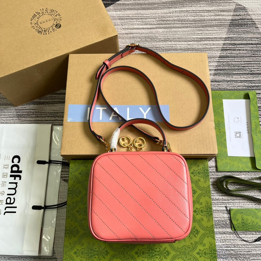 GC744434 Blondie Handbag 17cm Rose Pink leather