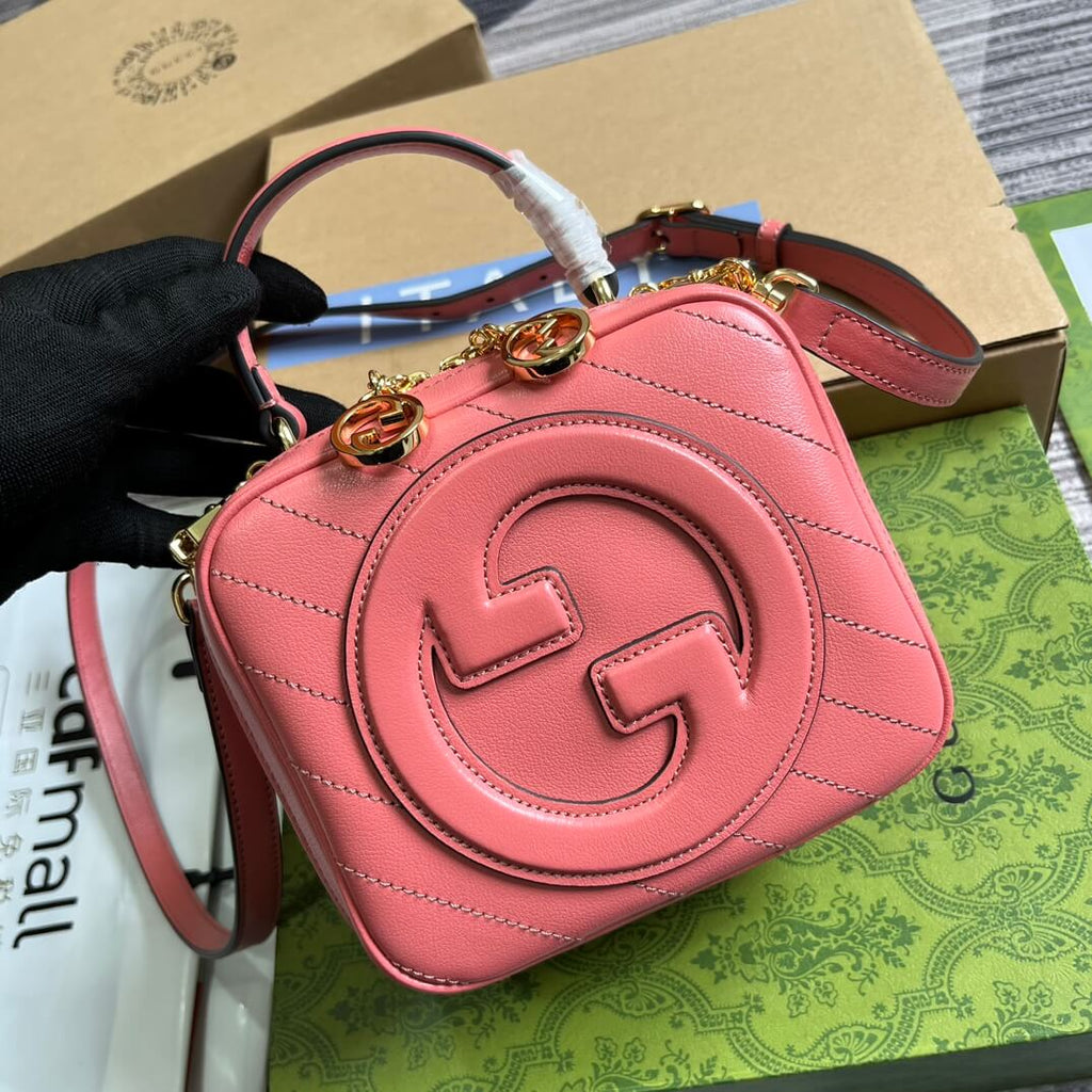 GC744434 Blondie Handbag 17cm Rose Pink leather