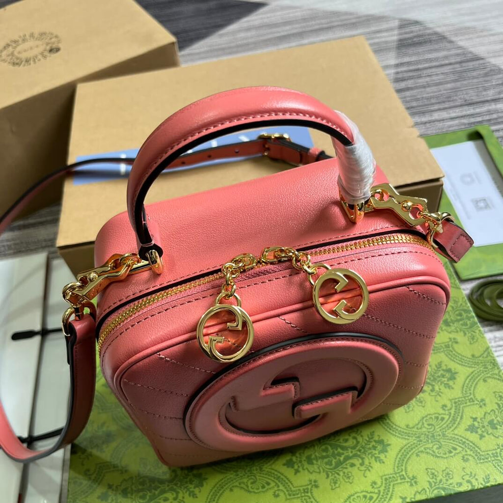GC744434 Blondie Handbag 17cm Rose Pink leather