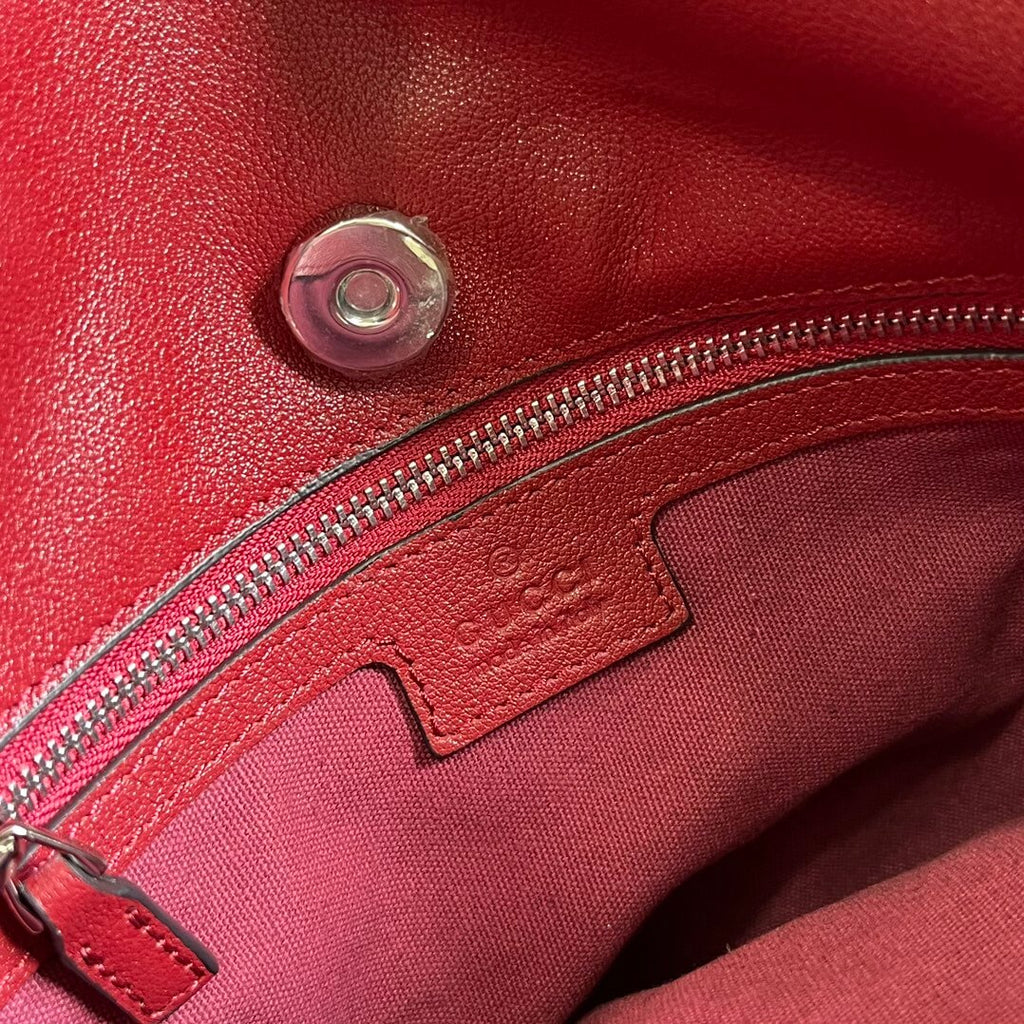 GC751518 Blondie Handbag 24cm red leather Free shipping