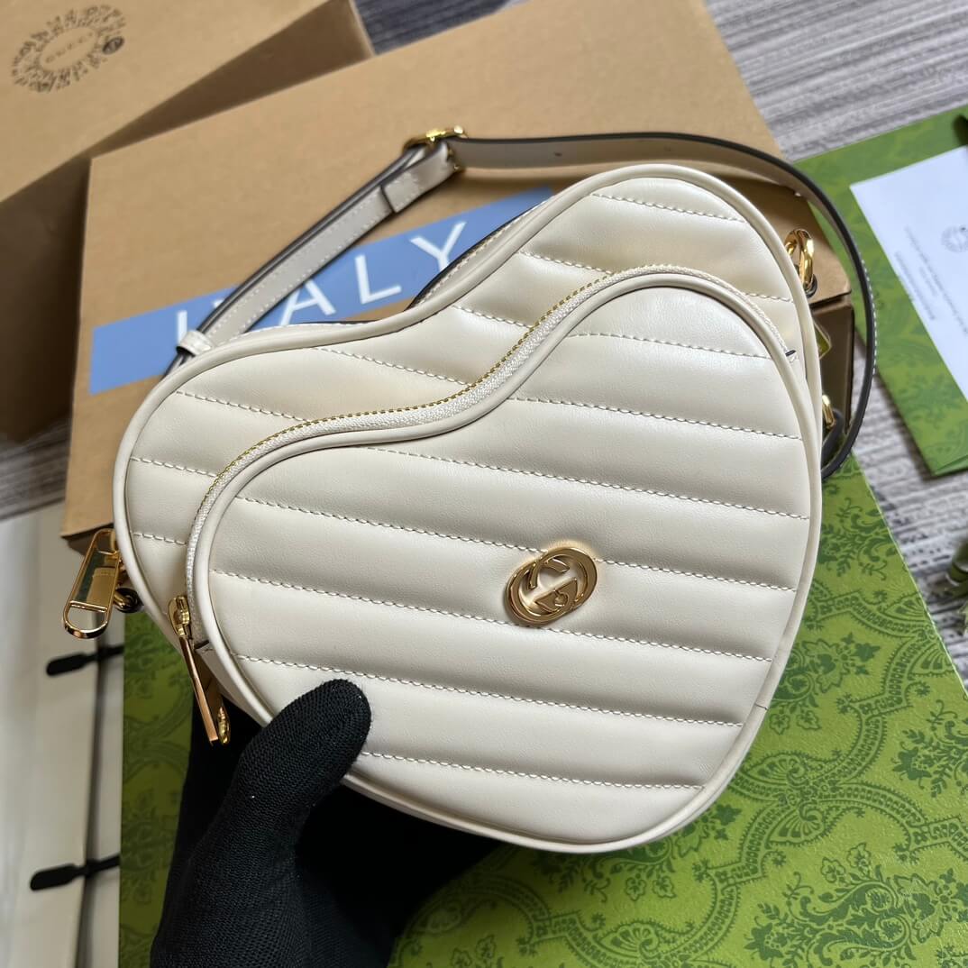GC751628 shoulder bag shoulder bag 20cm dirty white Free shipping