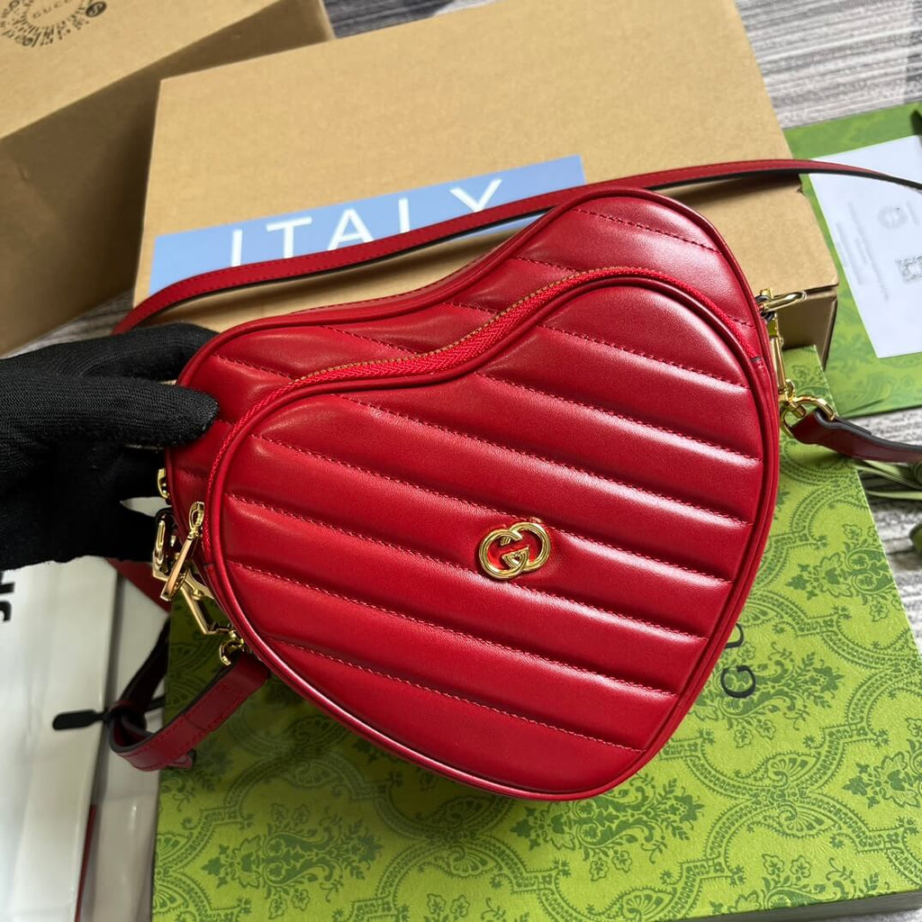 GC751628 shoulder bag shoulder bag 20cm red Free shipping