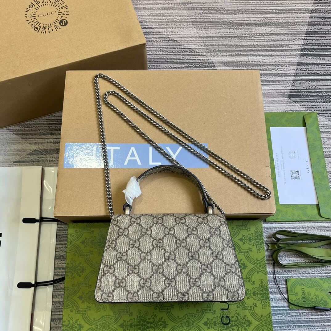 GC752029 Dionysus Handbag Supreme 18cm Khaki Free shipping